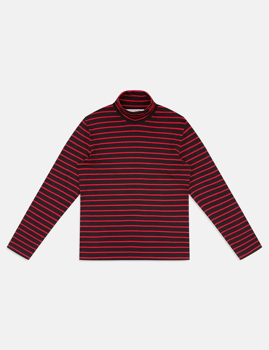 Calvin Klein Stripe L/S Turtleneck - CK Black/Red