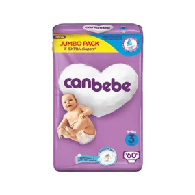 CANBEBE DIAPERS JUMBO PACK MIDI 3 - 60 DIAPERS