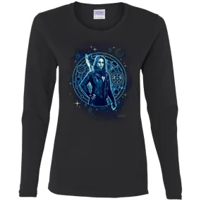 Captain Marvel Goose Geometric Circle Space Women Long Sleeve Shirt