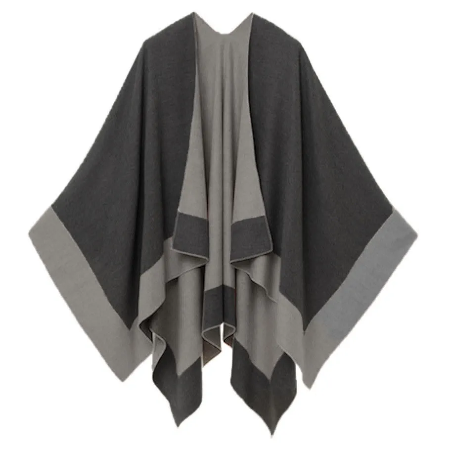 Captivated Reversible Shawl - Black/Charcoal