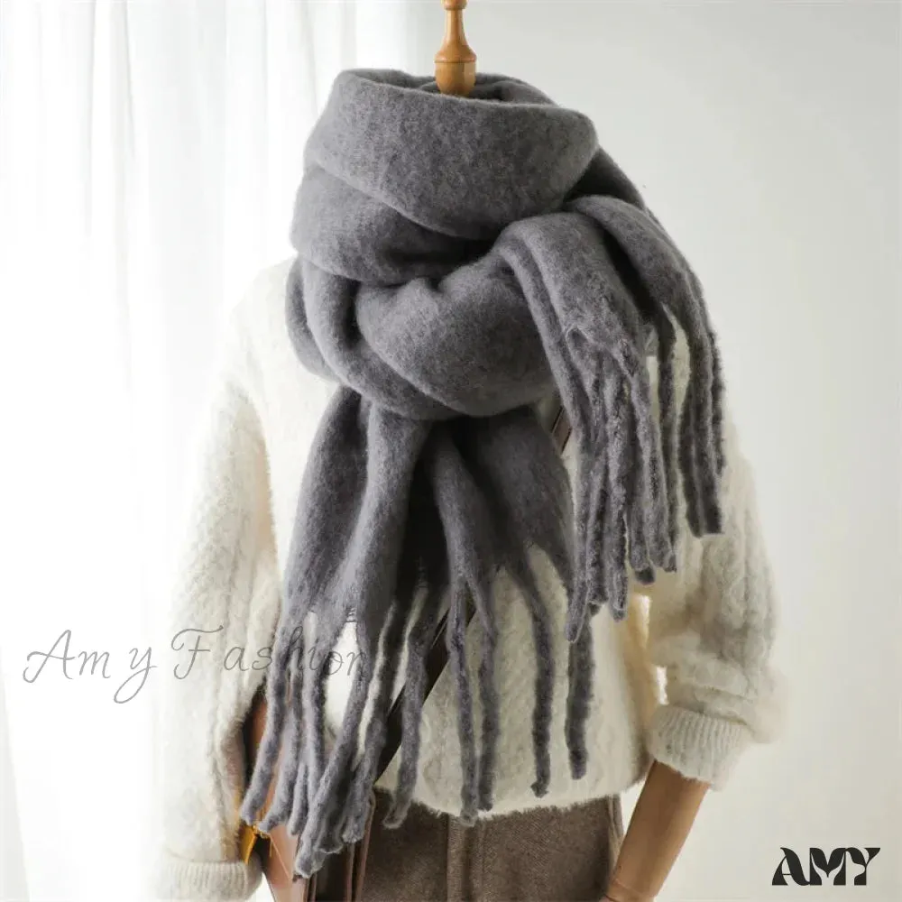 Cashmere Winter Pashmina Blanket Wrap - Thick and Soft Scarf