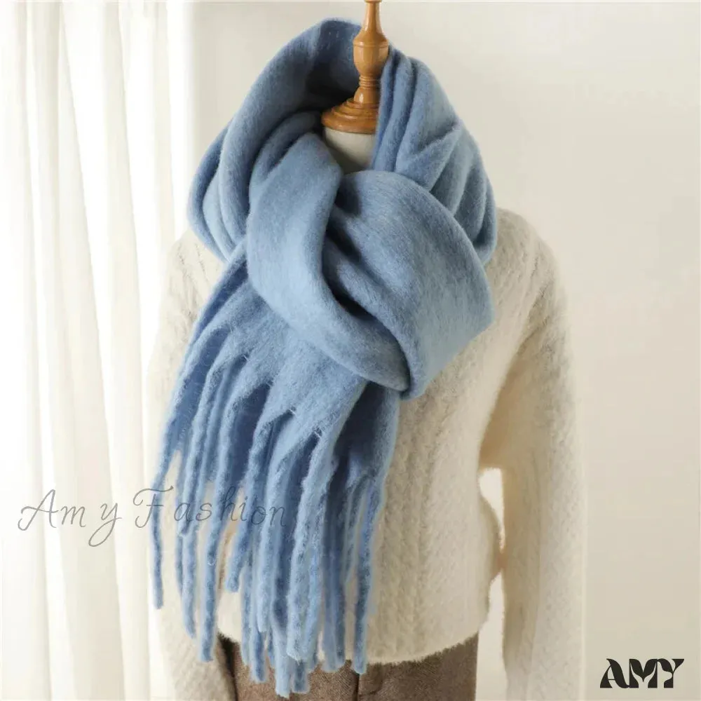 Cashmere Winter Pashmina Blanket Wrap - Thick and Soft Scarf