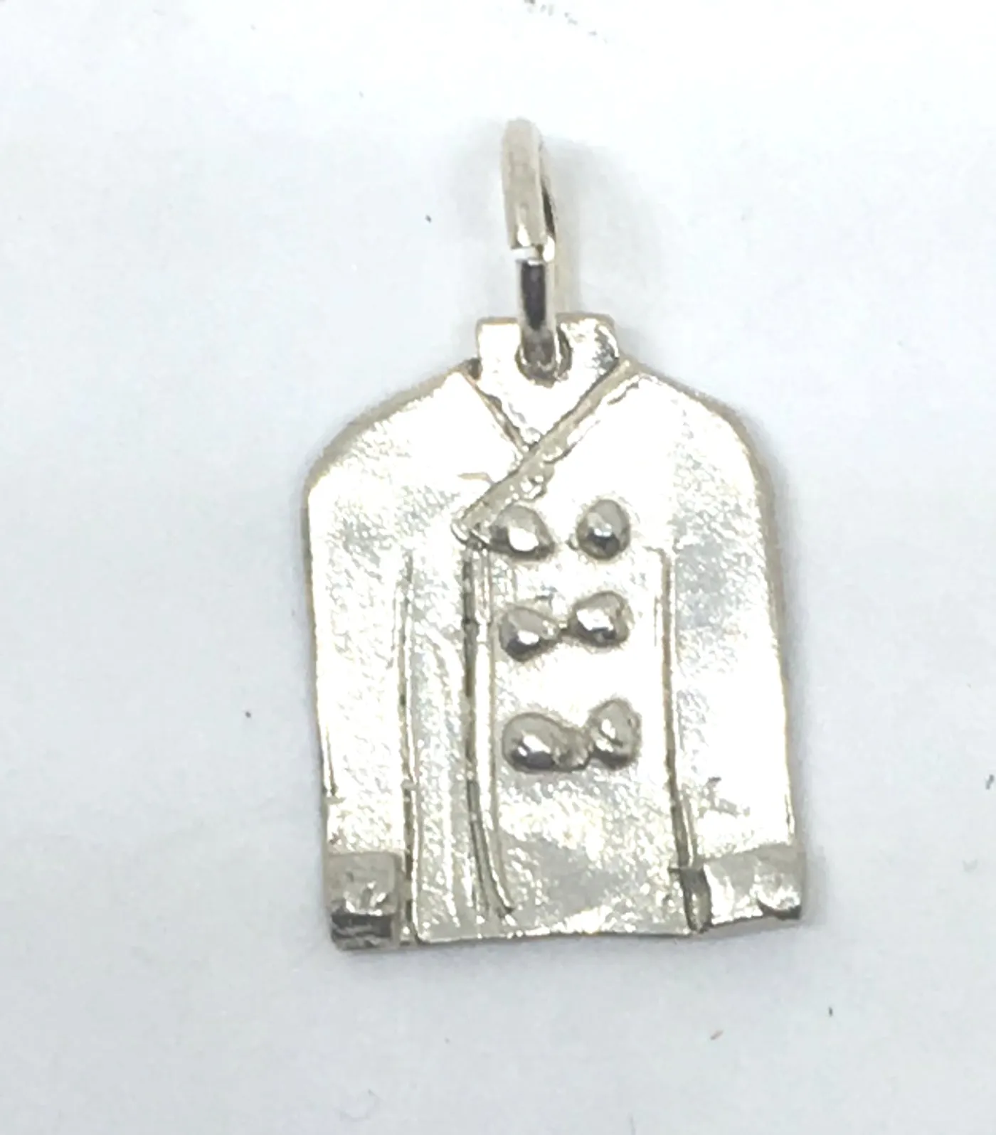 Chef Jacket Charm in Sterling Silver