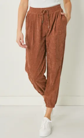 Cinnamon Corduroy Jogger Pants