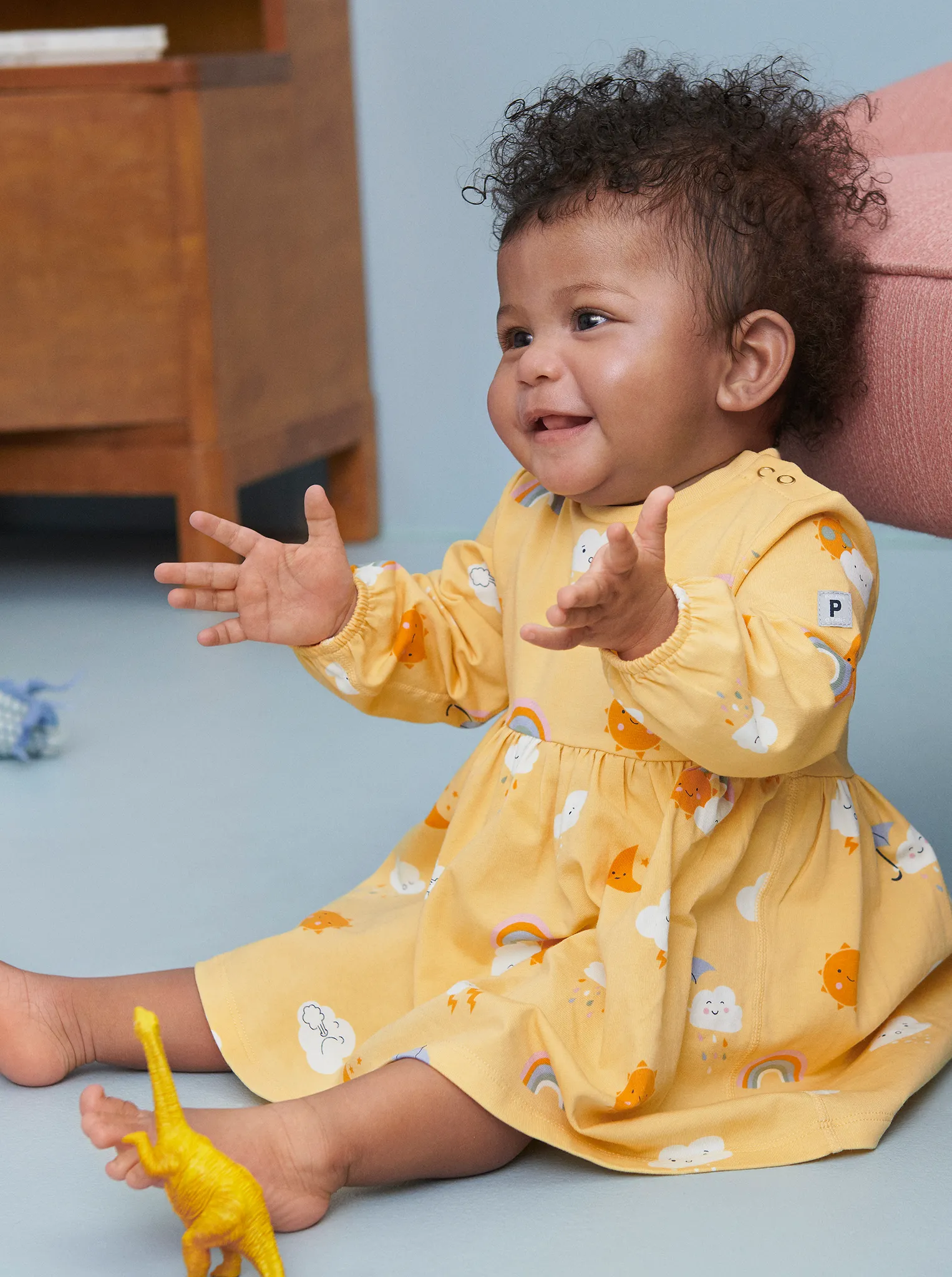 Clouds & Rainbows Baby Dress