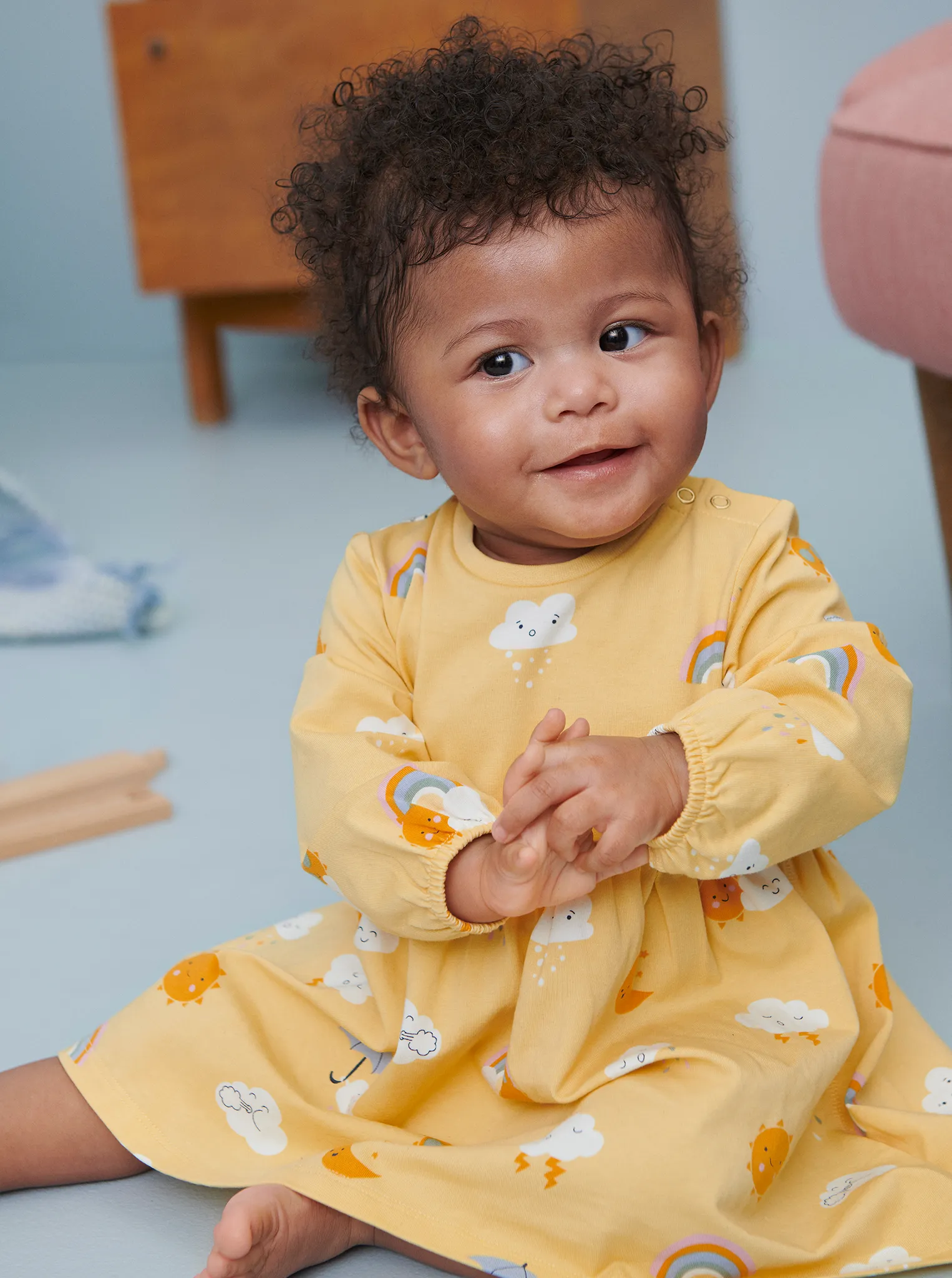 Clouds & Rainbows Baby Dress