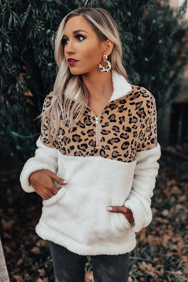 Colorado Kisses Leopard Teddy Pullover