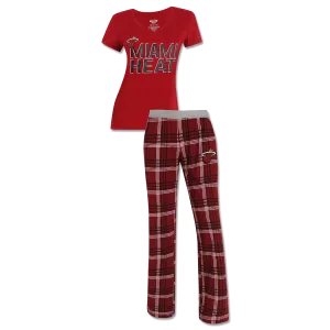 Concepts Sports Miami HEAT Ladies Tiebreaker Sleep Set