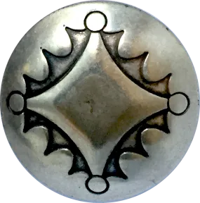 Concho Button Silver Four Directions 7/8" #SW-17