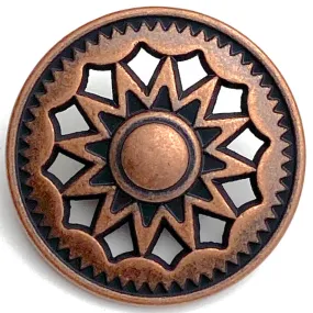 Copper Stars, Kites   Gears Cut-Out Button, 7/8" / 22mm  #SWC-130