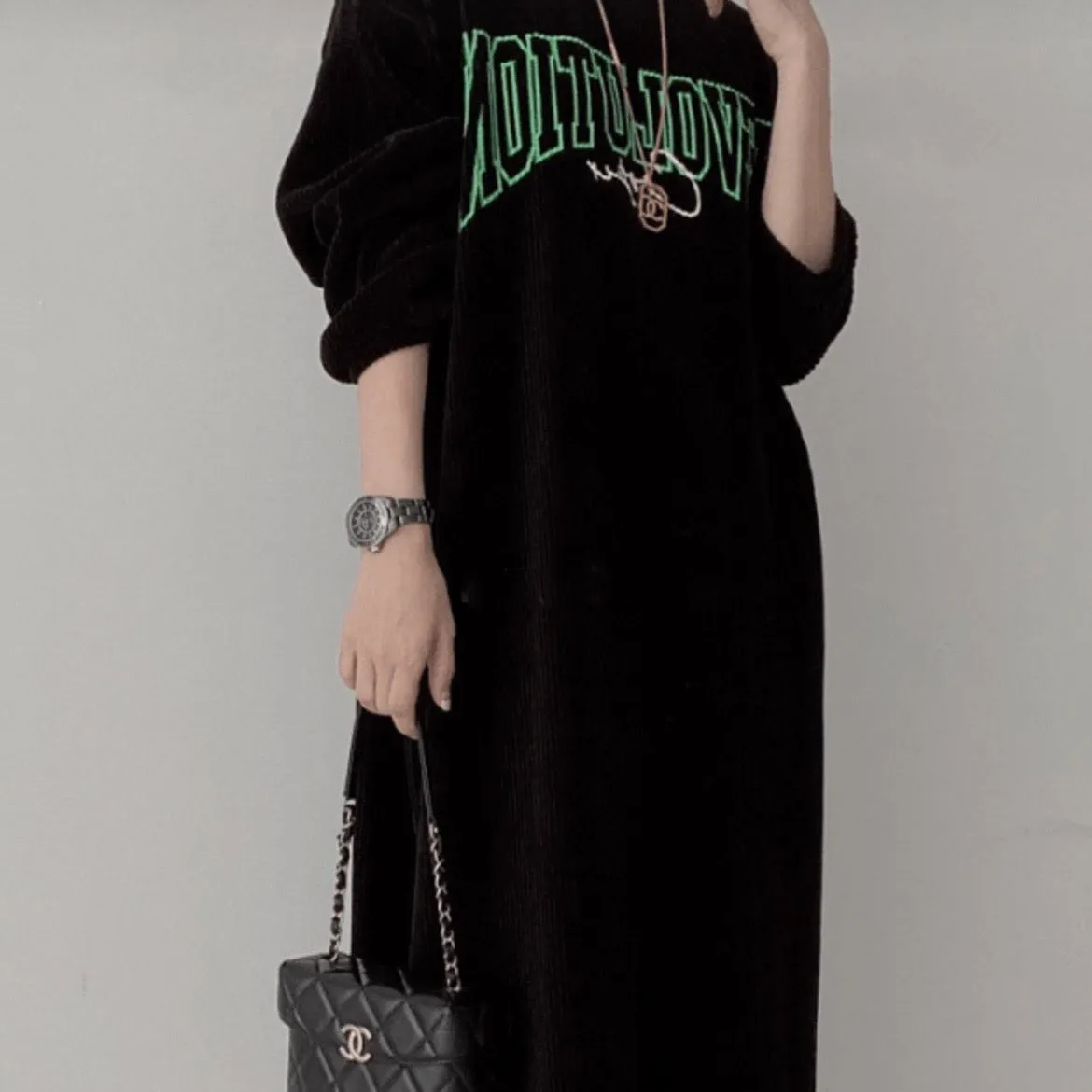 Corduroy Long Dress