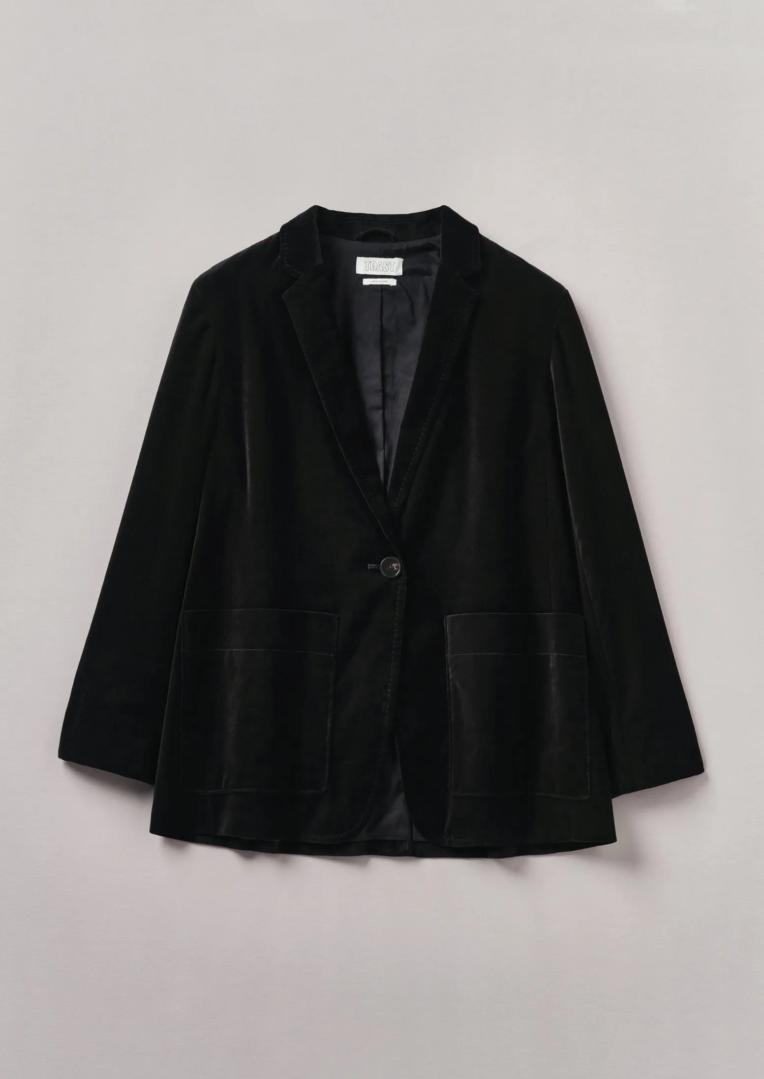 Cotton Velvet Jacket | Brown Slate