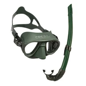 Cressi Calibro   Corsica Mask Set - Military Green