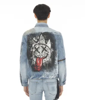 Cult of Individuality Men's Naughty Type 3 Denim Jacket Zipper Elbows