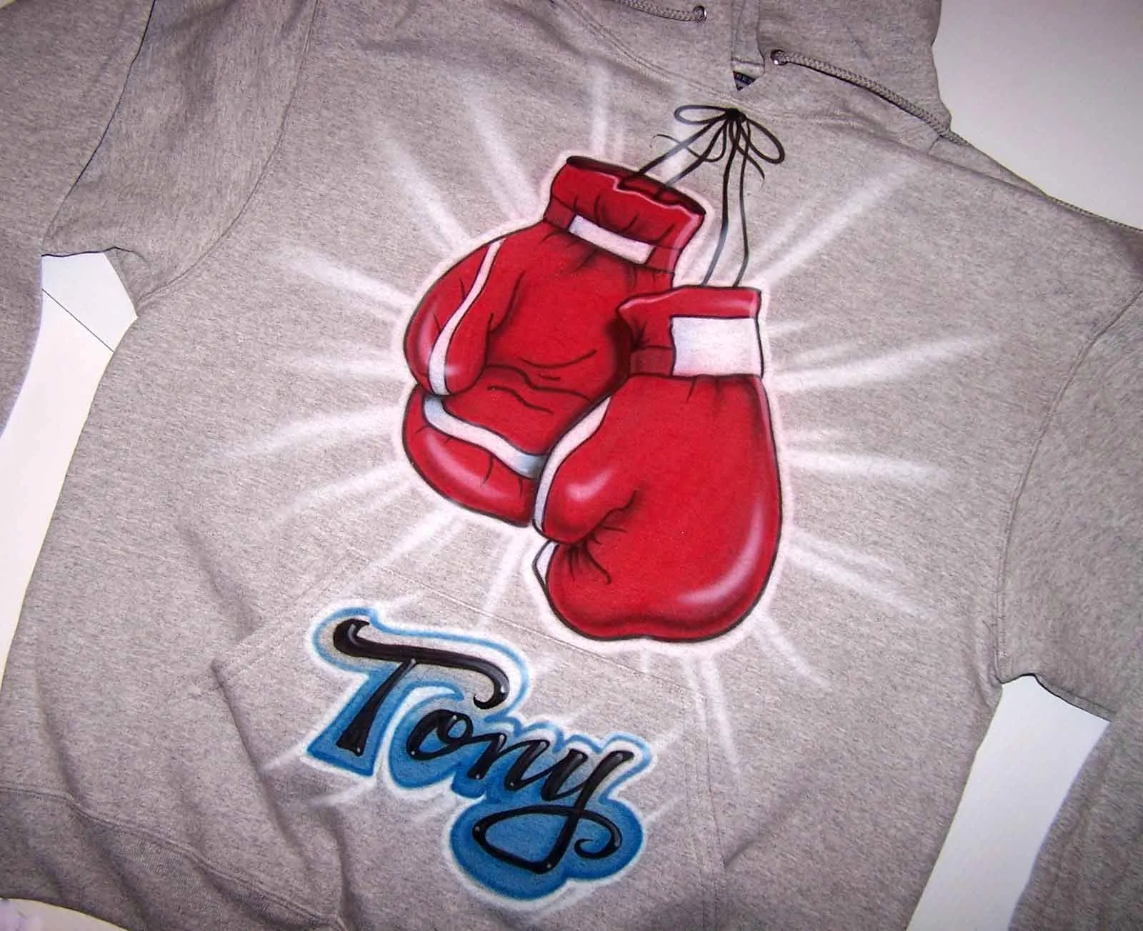 Custom Airbrushed Boxing Gloves Personalized Shirt