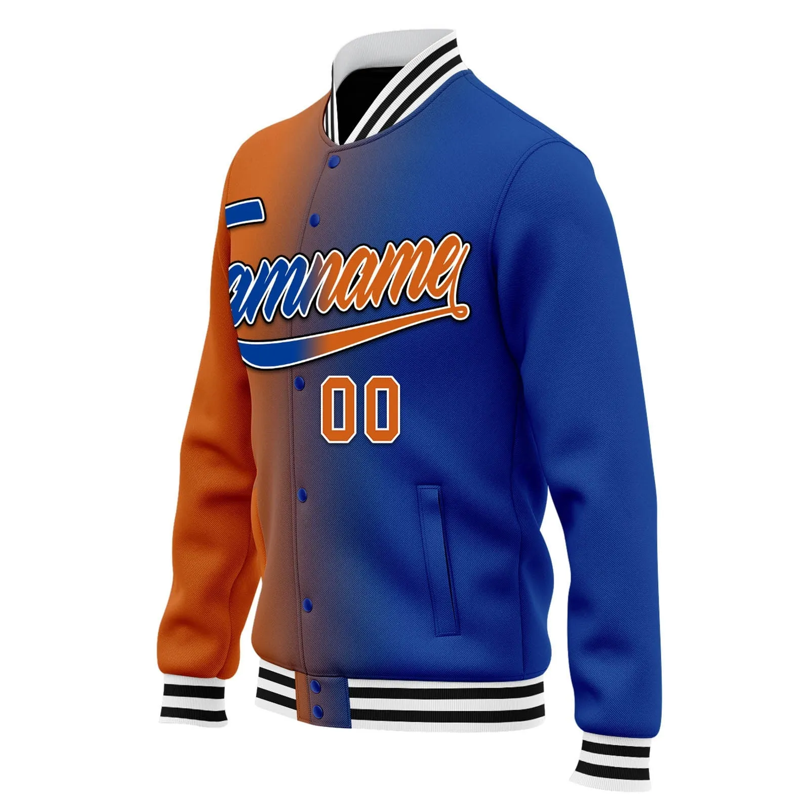 Custom Split Fashion Jacket Bomber Full-Snap Varsity Letterman Personalized Jacket FZ005-D028014-6