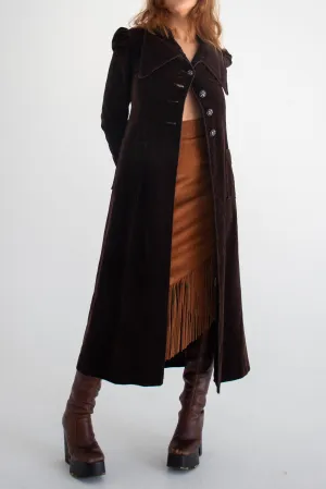 Deep Brown Velvet Coat