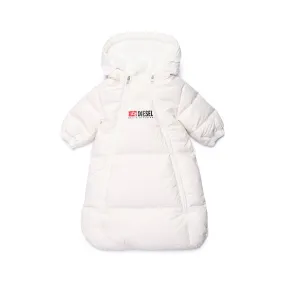 Diesel Babies White Sleeping Coat with Logo