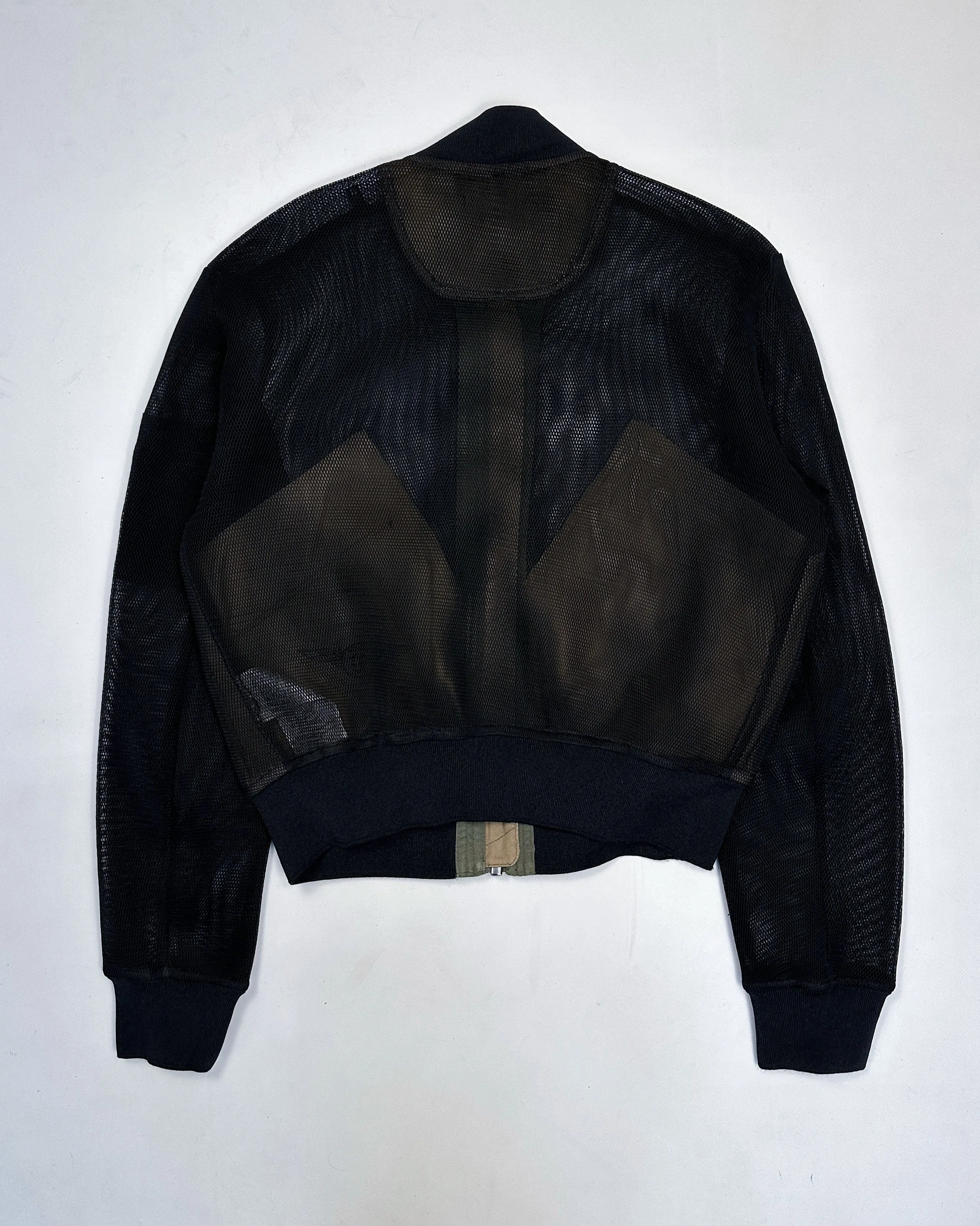 Diesel Black Mesh Bomber Jacket 2000's