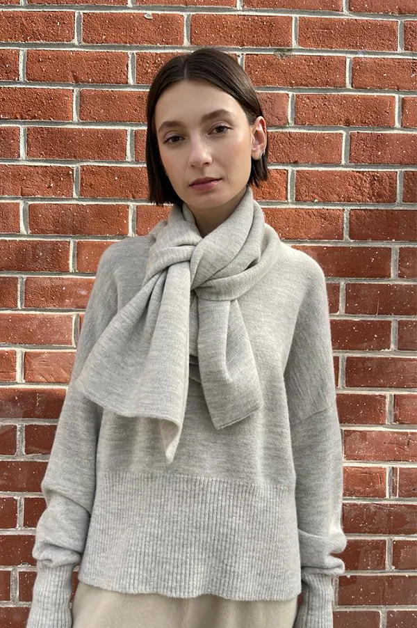 Double Knit Scarf in Carrara