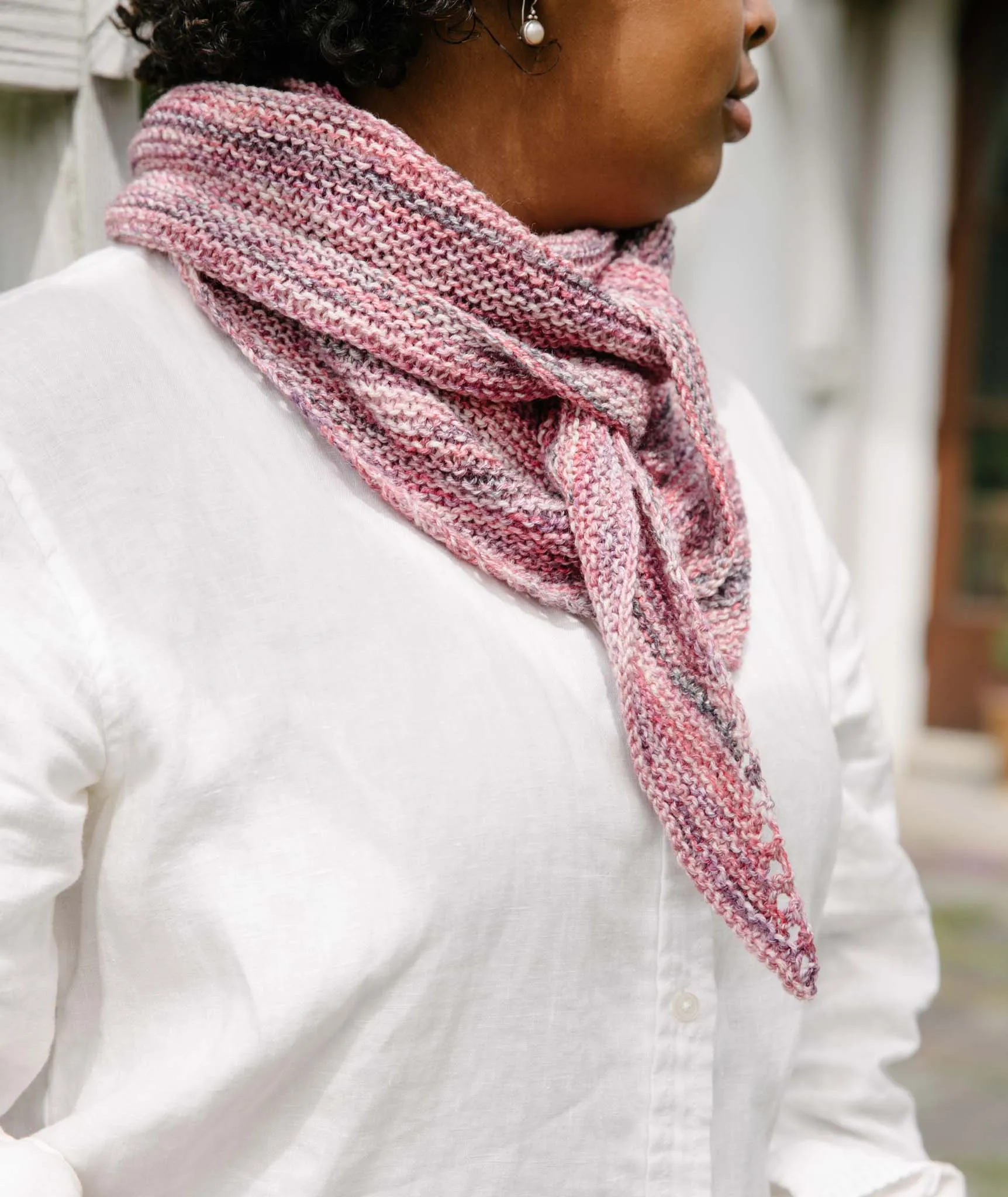 Easy Triangle Scarf Using Berroco Spree