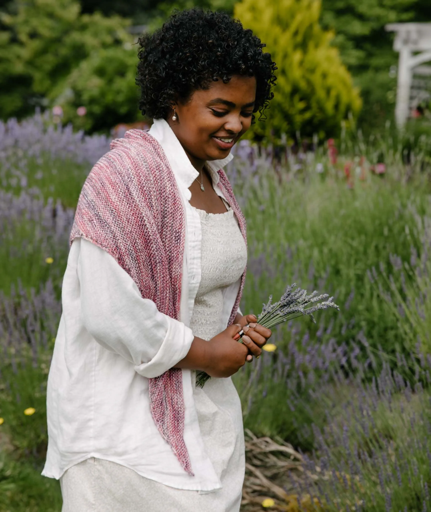 Easy Triangle Scarf Using Berroco Spree