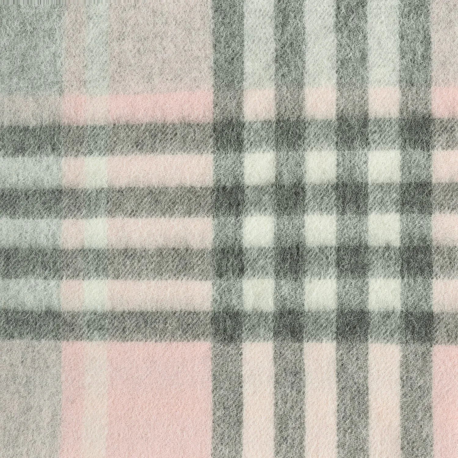 Edinburgh 100% Lambswool Scarf  Chequer Tartan Light Pink And Grey