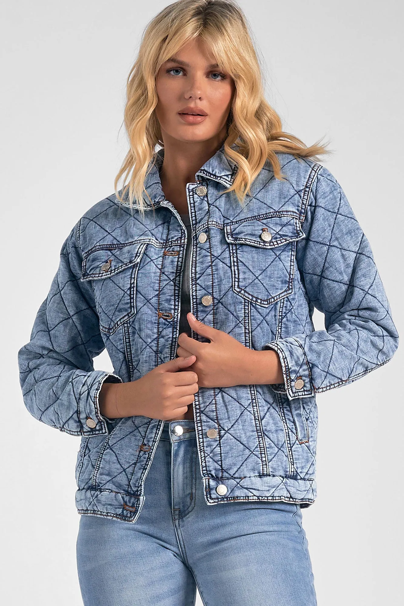 Elan Denim Quilted Jean Jacket