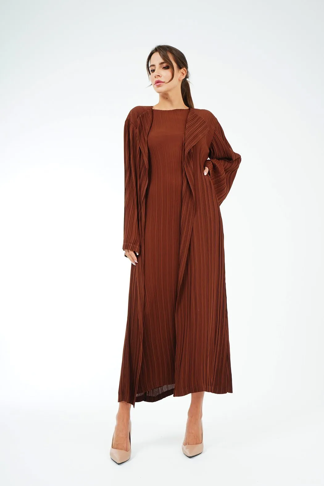 Emmy Long Pleated Cardigan