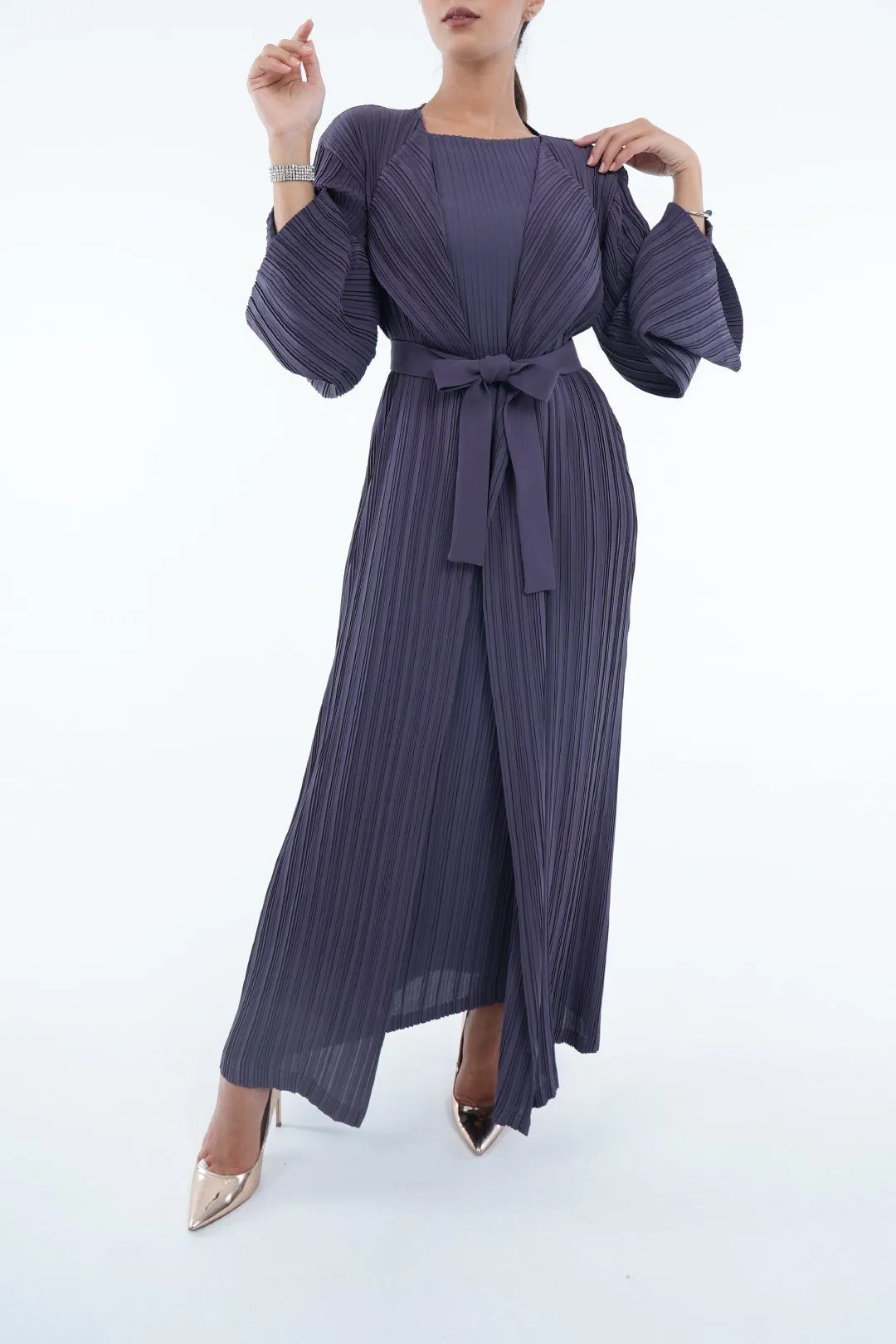 Emmy Long Pleated Cardigan