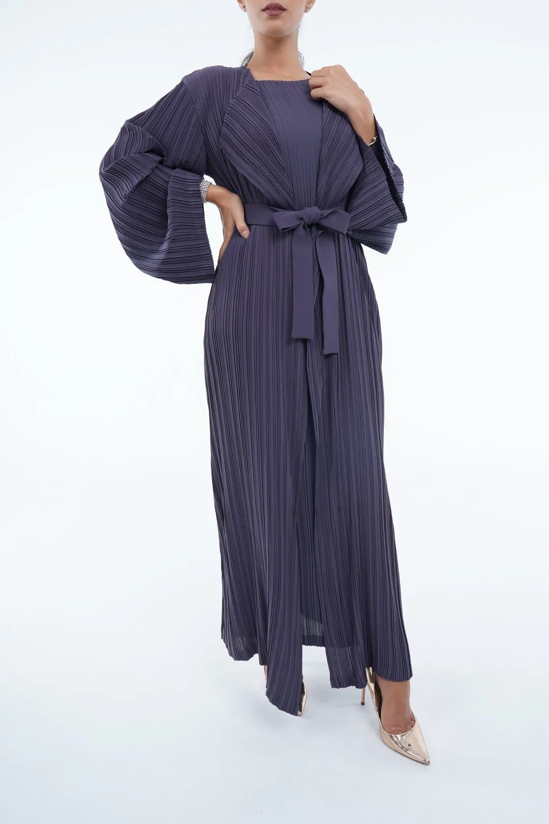 Emmy Long Pleated Cardigan