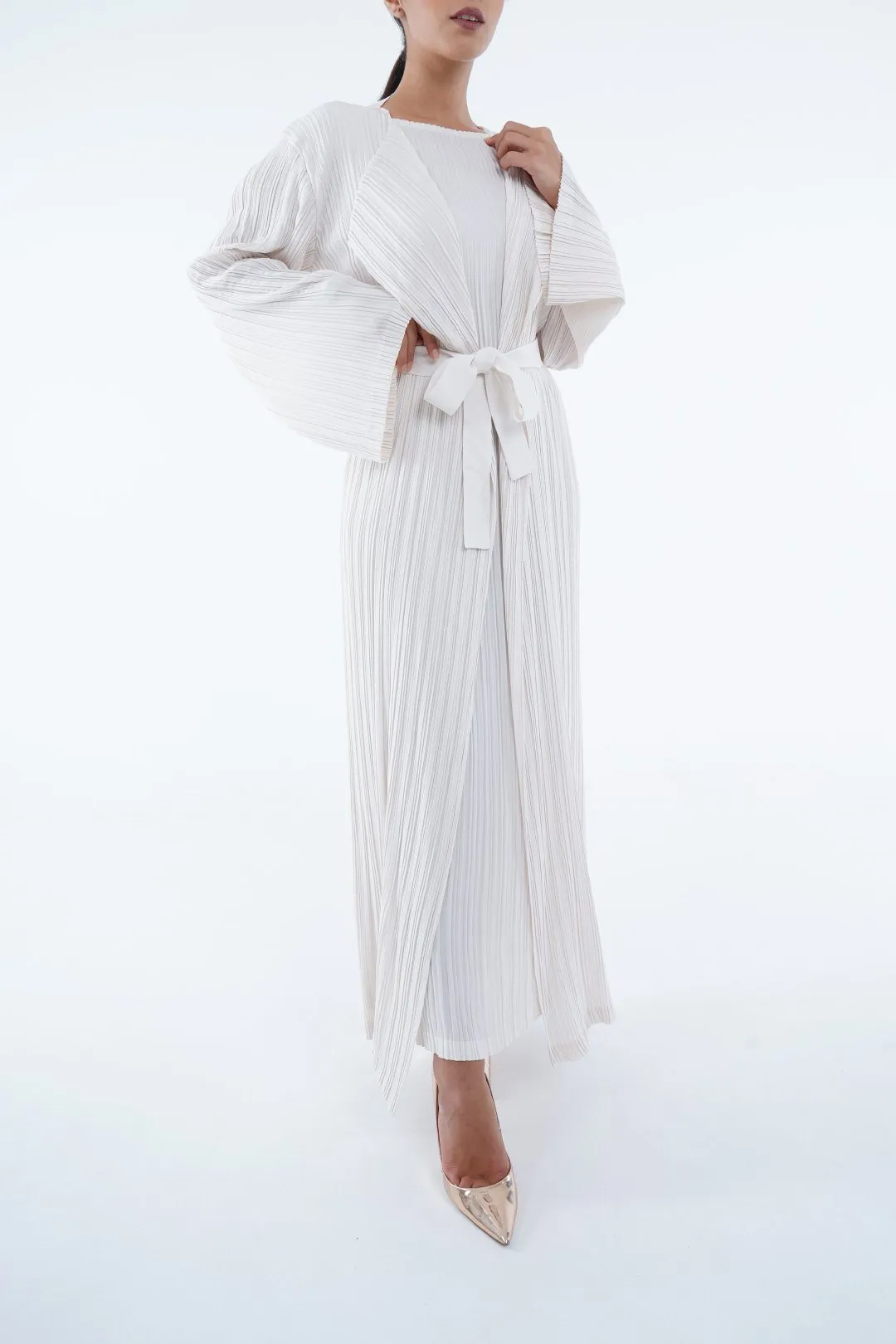 Emmy Long Pleated Cardigan