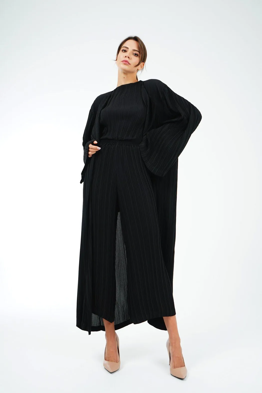 Emmy Long Pleated Cardigan