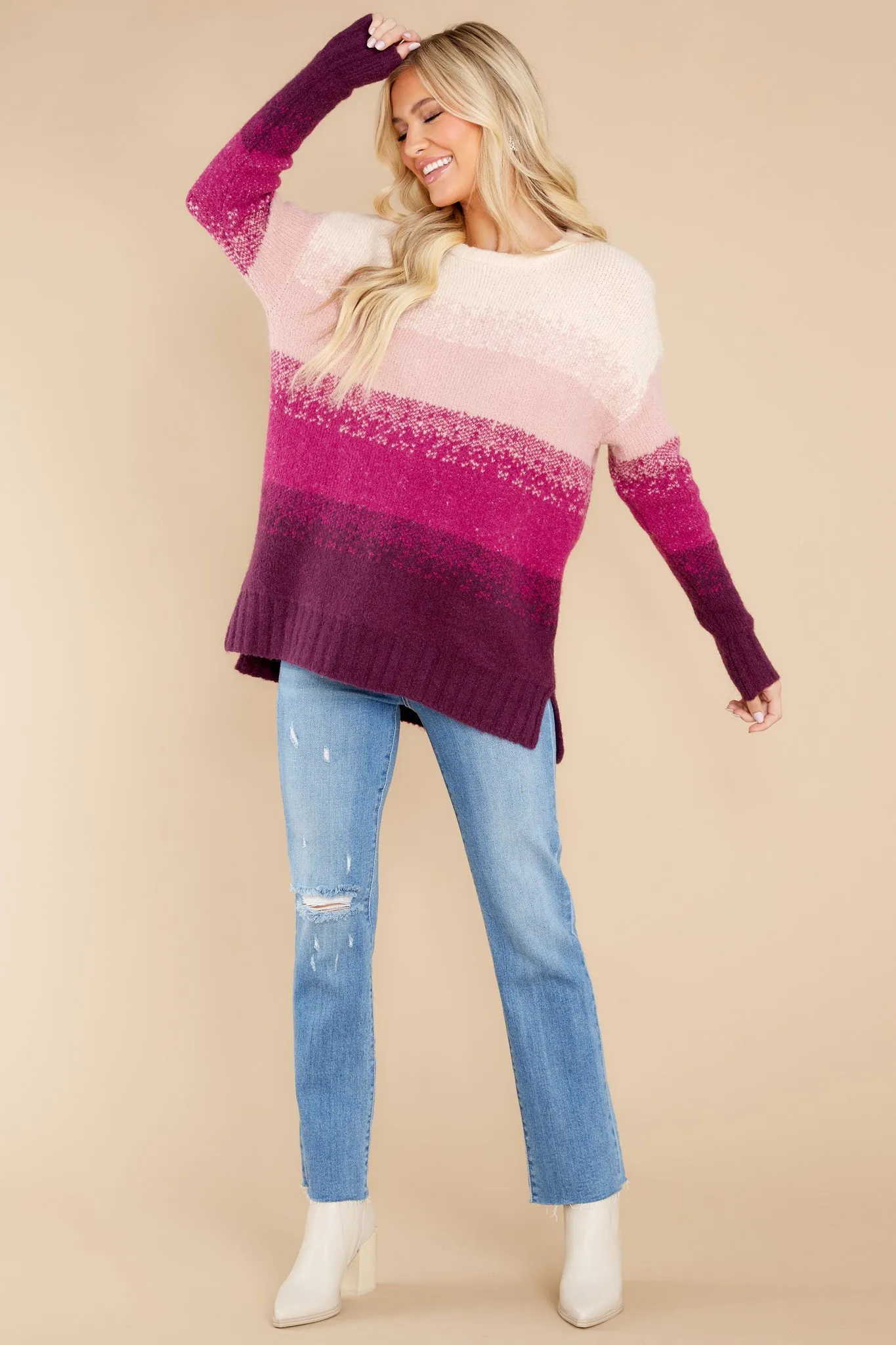 Endless Horizons Plum Multi Sweater