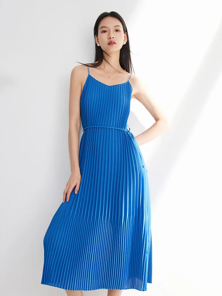 EP YAYING Pleated Waist Camisole Dress