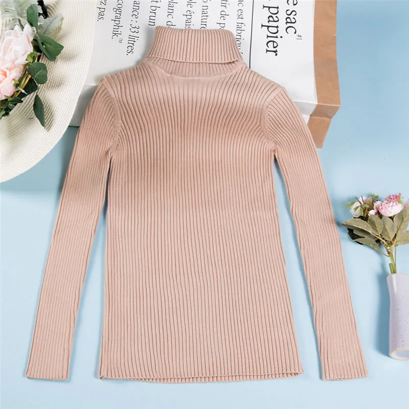 Fashion Autumn Winter Turtleneck Women Sweater 2019 Female Turndown Collar Christmas Sweaters Women High Elastic Pullover