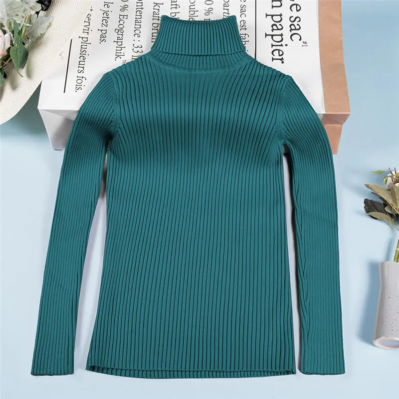 Fashion Autumn Winter Turtleneck Women Sweater 2019 Female Turndown Collar Christmas Sweaters Women High Elastic Pullover