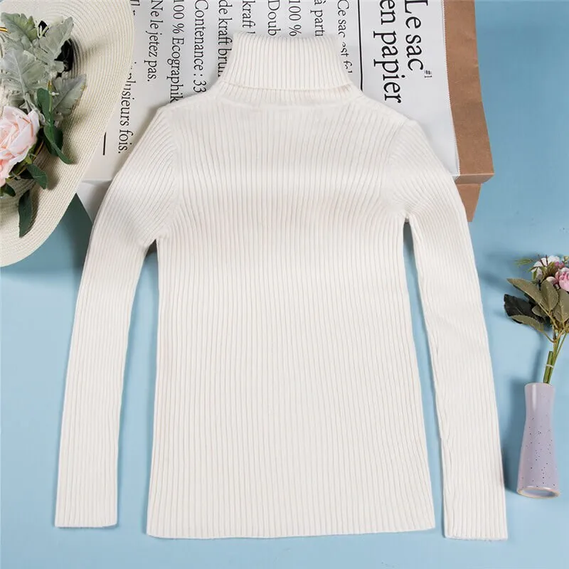 Fashion Autumn Winter Turtleneck Women Sweater 2019 Female Turndown Collar Christmas Sweaters Women High Elastic Pullover