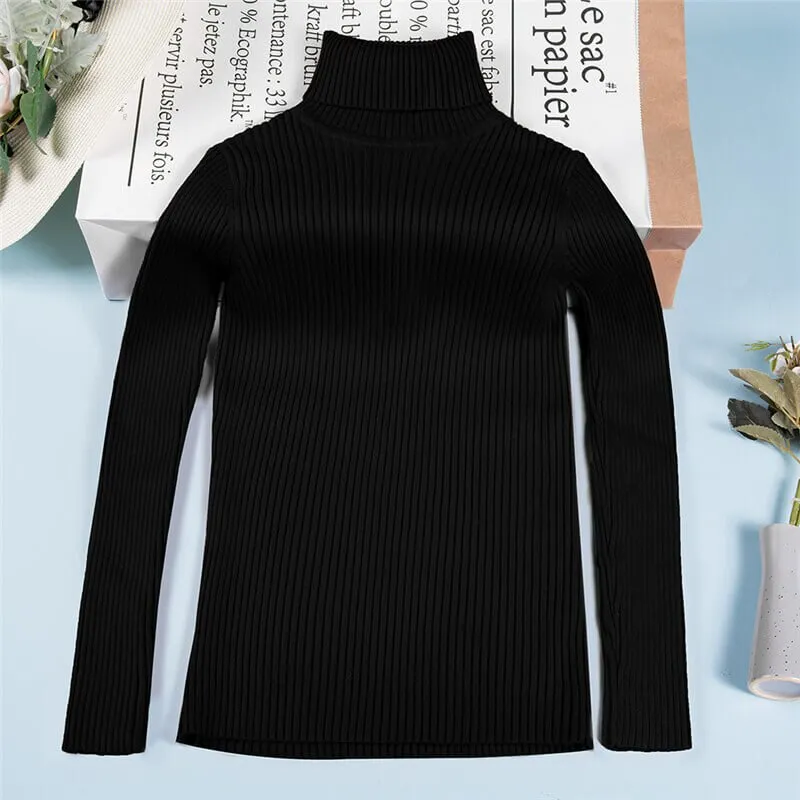 Fashion Autumn Winter Turtleneck Women Sweater 2019 Female Turndown Collar Christmas Sweaters Women High Elastic Pullover