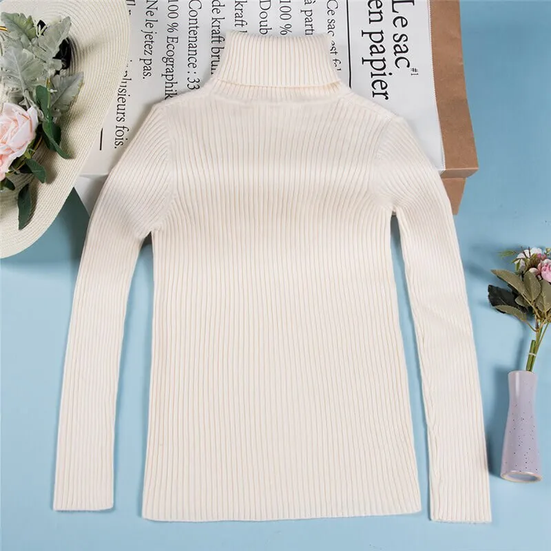 Fashion Autumn Winter Turtleneck Women Sweater 2019 Female Turndown Collar Christmas Sweaters Women High Elastic Pullover