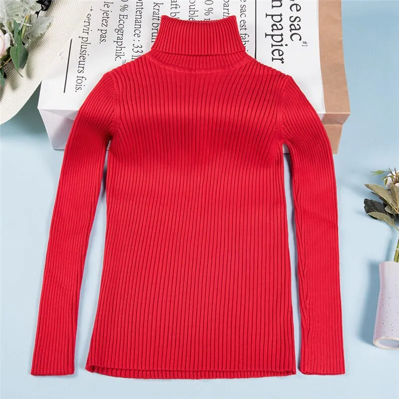 Fashion Autumn Winter Turtleneck Women Sweater 2019 Female Turndown Collar Christmas Sweaters Women High Elastic Pullover