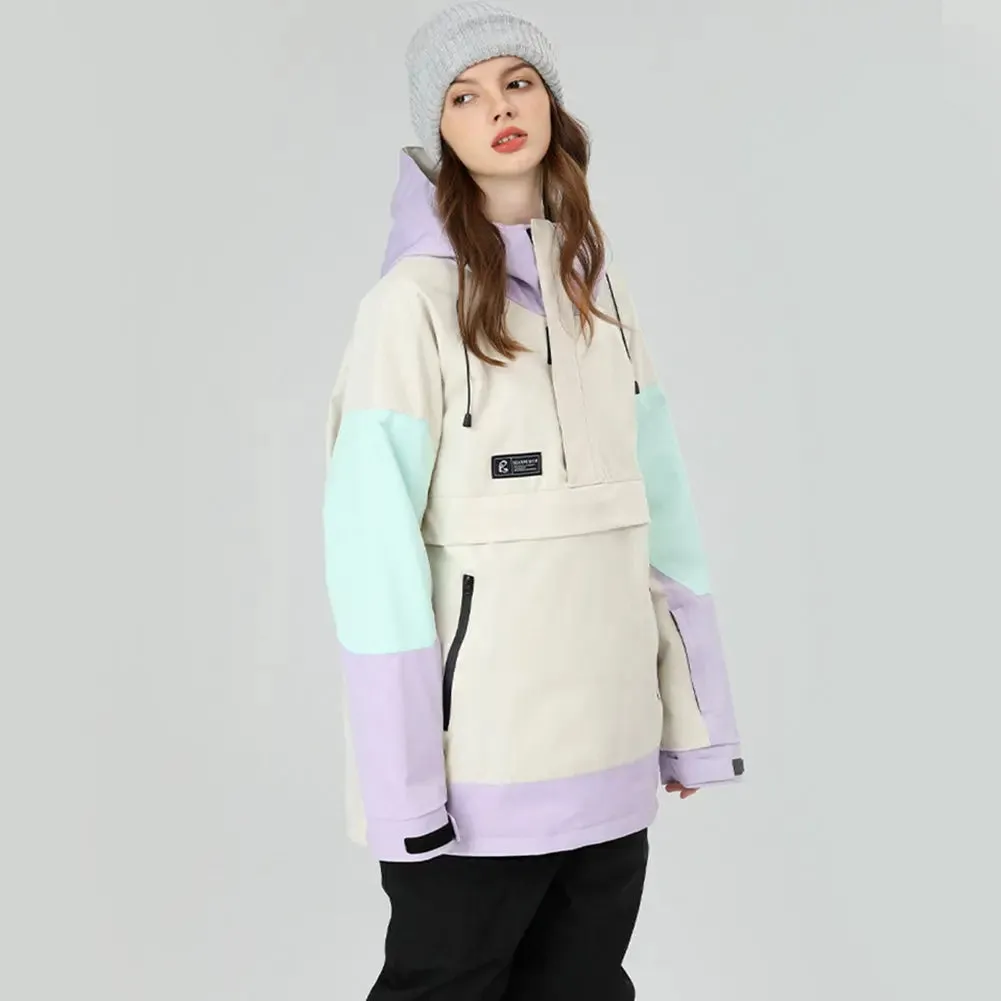 Fashion Outdoor Ski Hoodie Women Snowboard Anorak Jacket