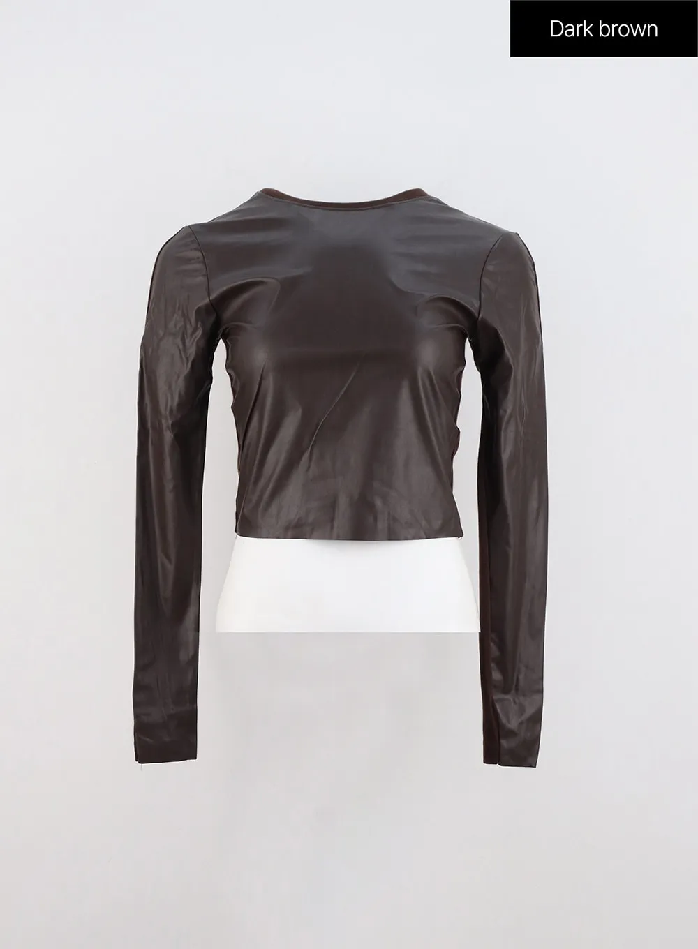 Faux Leather Slim Top IN322