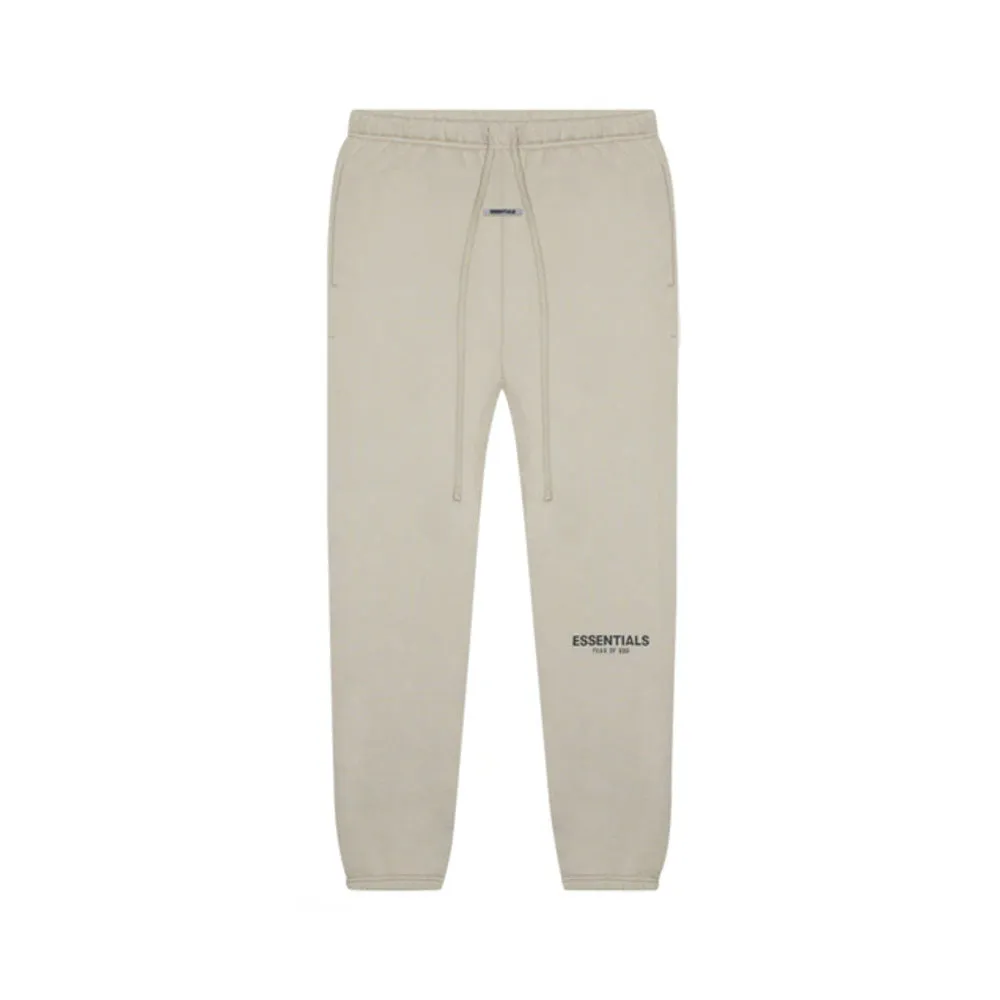 FEAR OF GOD FOG ESSENTIALS SS20 REFLECTIVE SWEAT PANTS TAN