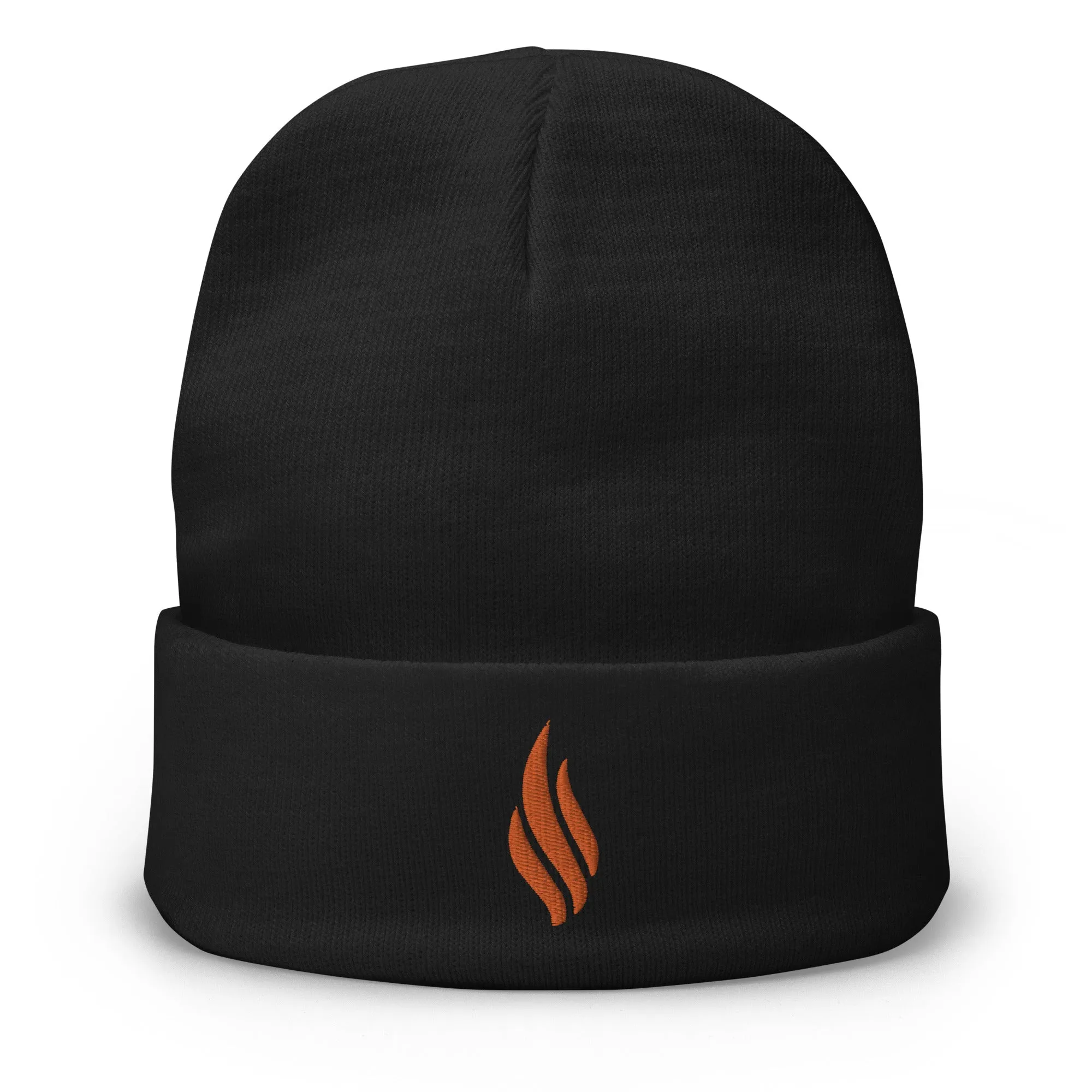 Flame Embroidered Beanie