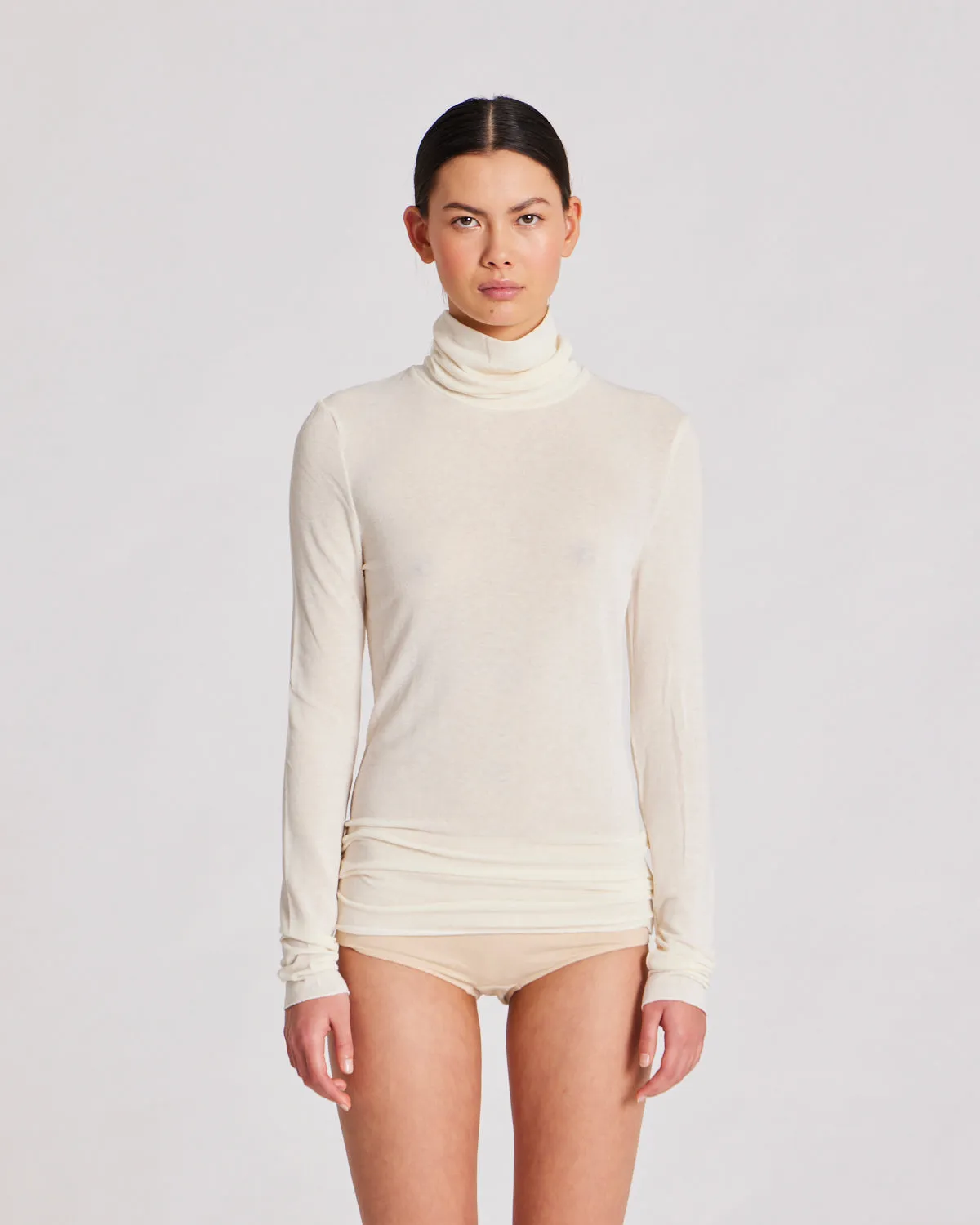 FOREVER BASIC PACK - ANNA WOOL TURTLENECK - BLACK & OFF WHITE