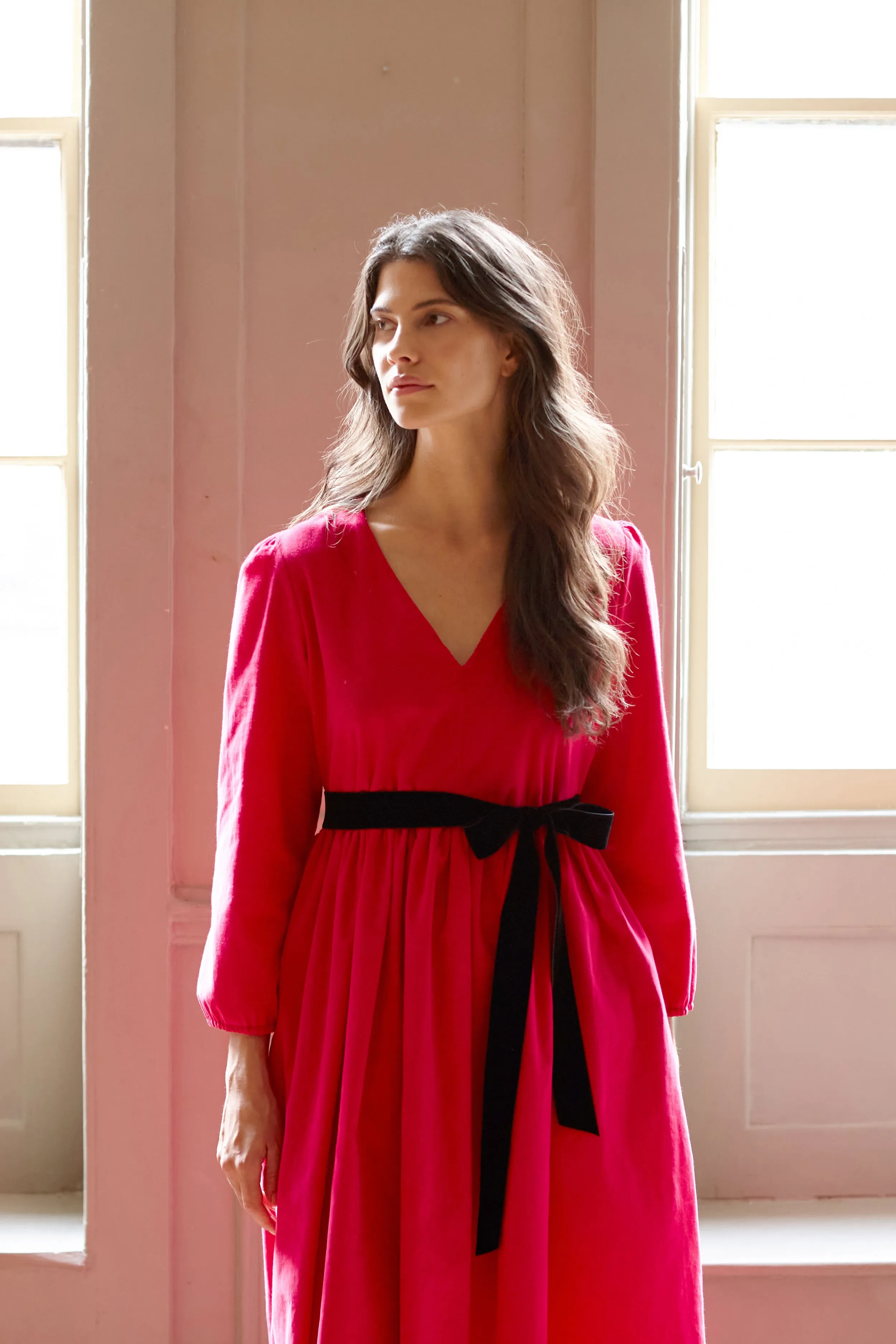 Fuchsia Corduroy Notting Hill Dress