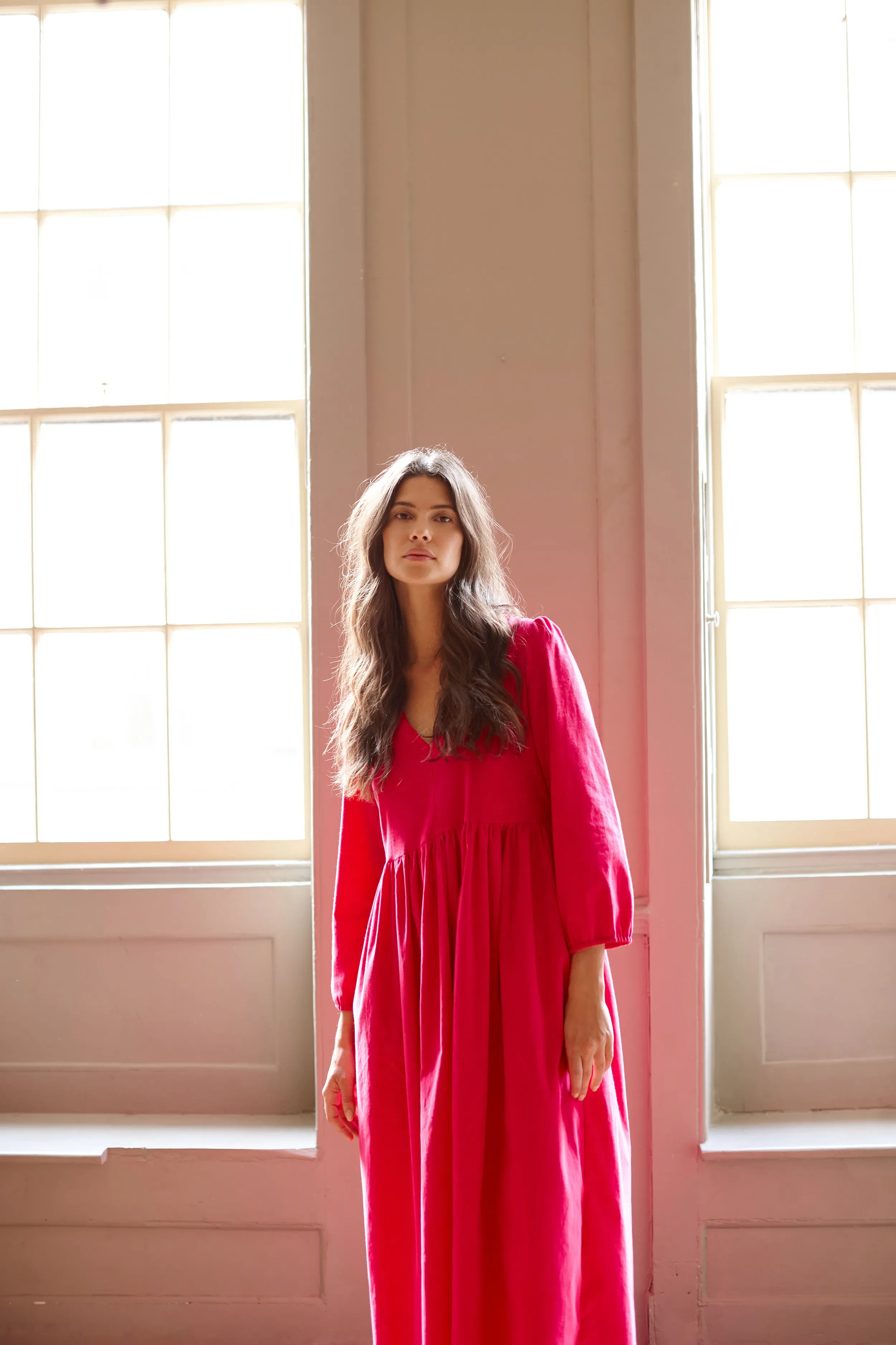 Fuchsia Corduroy Notting Hill Dress