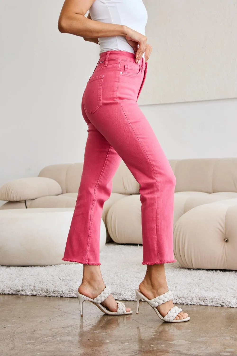 Full Size Tummy Control High Waist Jeans