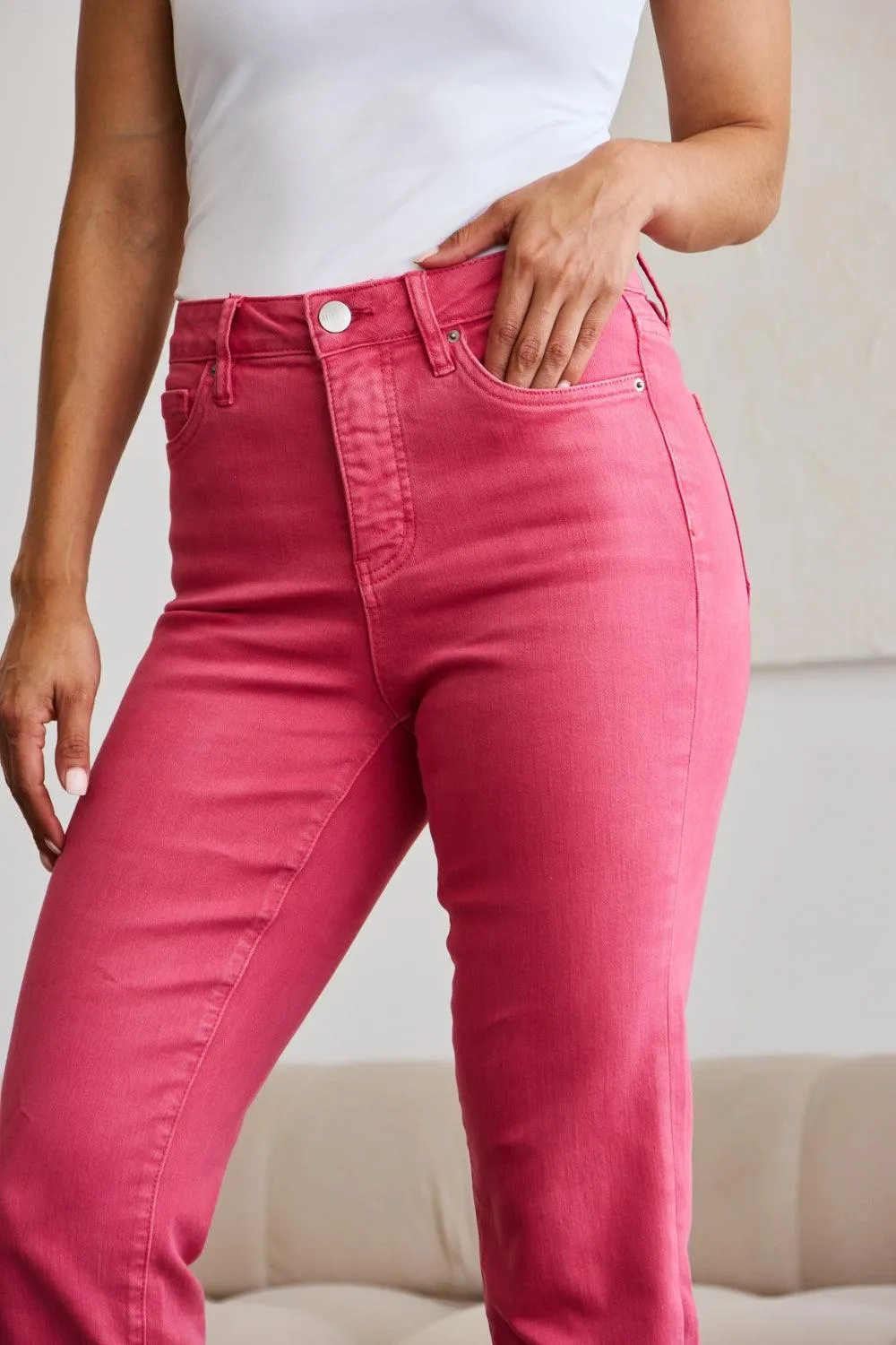 Full Size Tummy Control High Waist Jeans